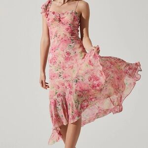 ASTR the label Camelia Floral Midi Dress Large